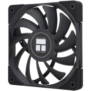Thermalright C12015B CPU Fan Computer case Fan Quiet 4pin PWM PC Fan, 15mm Slimline Cooler Fan, 120mm CPU Cooling Fan(Black)