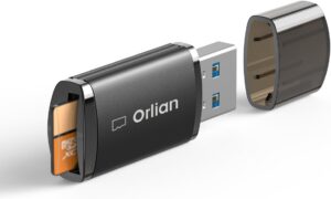 USB 3.0 Micro SD Card Reader, for MicroSD, MicroSDHC/SDXC UHS-I Memory Card, Compatible with Windows, MAC MacBook Pro/Air, iPhone 15 Pro/Max, Android and More, Black(Micro SD Card Not Included)