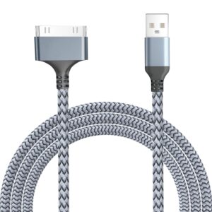 USB to 30 Pin Charging Cable, 30 Pin USB Charger Cable Fast Charging & Sync Data Cable Nylon Braided Cord Compatible iPhone 4/4s/3G/3GS, iPad 1 2 3,iPod Touch 4 3 2 1, iPod Classic 3 2 1 (1M)