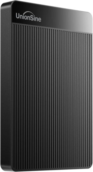UnionSine 5TB Ultra Slim Portable External Hard Drive USB3.0 HDD Storage Compatible for PC, Desktop, Laptop, Xbox One, Xbox one, PS4(Black) HD2510