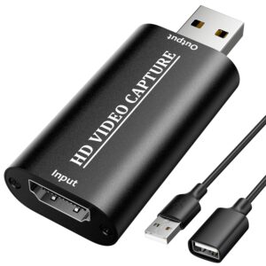 Video Capture Card, HDMI Video Capture, HDMI Capture Card,Cam Link HD 1080P USB Capture Card for Streaming Gaming Video Recorder,Audio Video Capture for Windows Mac OS Camera Nintendo Switch X Box OBS
