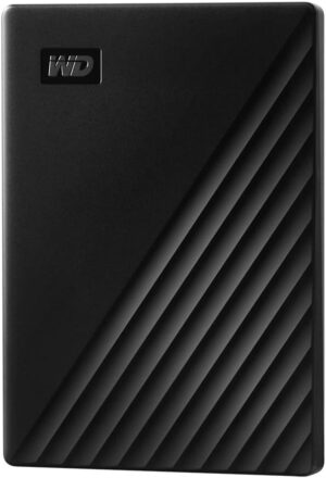 WD 1TB My Passport, Portable External Hard Drive, Black, backup software with defense against ransomware, and password protection, USB 3.1/USB 3.0 compatible - WDBYVG0010BBK-WESN