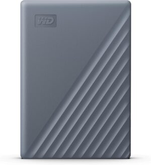 WD 2TB My Passport Portable Hard Drive, Works with USB-C and USB-A, Windows PC, Mac, Chromebook, Gaming Consoles, and Mobile Devices, Backup Software and Password Protection - WDBRMD0020BGY-WESN