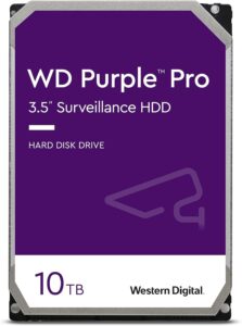 Western Digital 10TB WD Purple Pro Surveillance Internal Hard Drive HDD – SATA 6 Gb/s, 256 MB Cache, 3.5″ – WD101PURP