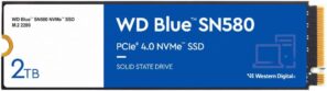 Western Digital 2TB WD Blue SN580 NVMe Internal Solid State Drive SSD - Gen4 x4 PCIe 16Gb/s, M.2 2280, Up to 4,150 MB/s - WDS200T3B0E