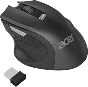 acer Wireless Mouse for Laptop, 3 Adjustable DPI Computer Mouse Wireless with 2.4GHz USB Mini Receiver, 6 Buttons, 1600 DPI, Compatible with iMac, PC, Desktop