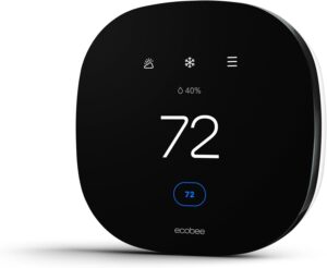 ecobee3 Lite Smart Thermostat - Programmable Wifi Thermostat - Works with Siri, Alexa, Google Assistant - Energy Star Certified - DIY Install, Black