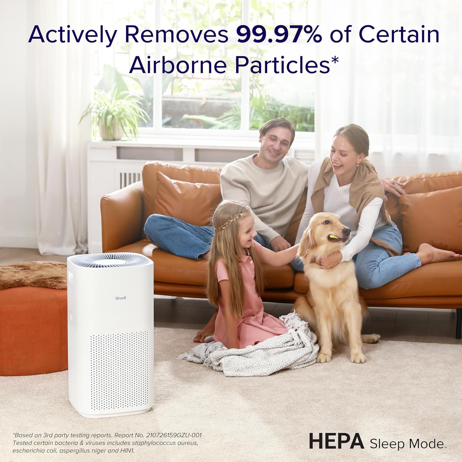 LEVOIT Air Purifiers for Home Large Room Up to 3175 Sq. Ft with Smart WiFi, PM2.5 Monitor, HEPA Sleep Mode, 3-in-1 Filter for Smoke, Pet Allergies, Dust and Odor, Alexa Control, Core 600S-P, White - Image 3