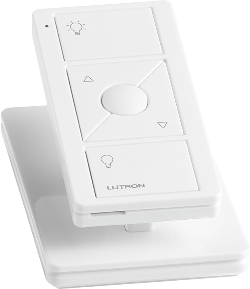 Lutron Pico Remote for Caseta Smart Dimmer Switch, 3-Button Control with Raise/Lower and Preset Lighting Level, For Table Top or Wallmount Use, PJ2-3BRL-WH-L01R, White - Image 5