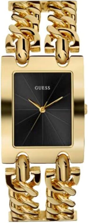 GUESS Women's Silver-Tone Multi-Chain Bracelet Watch with Self-Adjustable Links. Color: Silver-Tone (Model: U1117L1)