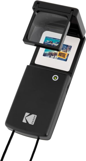 KODAK Magnifying Lighted Slide Viewer, Compact Portable 1.8x LED Backlight for Vintage 35mm Film Slides, Battery Operated, Neck Lanyard included