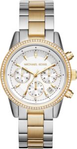 Michael Kors Ritz Women’s Watch, Stainless Steel and Pavé Crystal Watch for Women