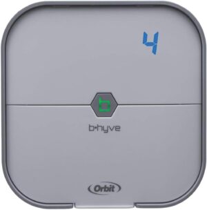 Orbit 57915 B-hyve 4-Zone Smart Sprinkler Controller, Gray