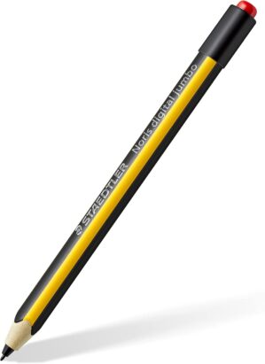 STAEDTLER Noris jumbo 180J 22. EMR Stylus with soft eraser. For writing, drawing and erasing on EMR displays, yellow-black