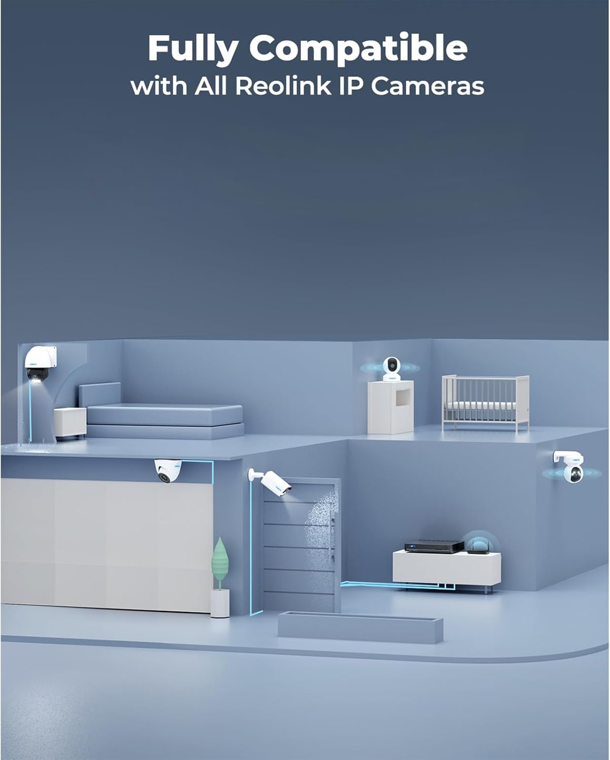REOLINK 16CH Network Video Recorder for Home Security Camera System,Only Work with 16MP/12MP/4K/8MP/5MP/4MP The Same Brand PoE IP Cam,24/7 Recording to Pre-Installed 4TB Hard Drive,RLN16-410 - Image 4