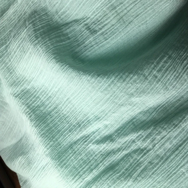 5 Meters SC03 Natural 100% Cotton Gauze Voile Fabric 120 Cm Width 55 Gsm For Baby Lining Sewing Sample
