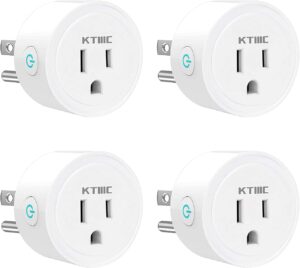 KTMC Smart Plug 4 Pack, Alexa & Google Home Compatible, No Hub Required, Remote Control, ETL Certified