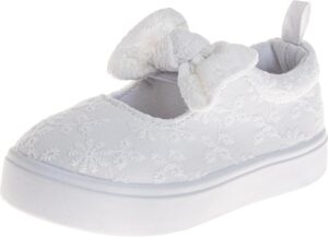 Laura Ashley Toddler Girl Shoes - Slip On Wedding Party Casual School Mary Jane Shoes for Girls Size 5-10 Toddler