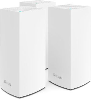 Linksys Mesh WiFi 6 Velop Tri-Band | with Apple HomeKit | Connect 120+ Devices | WiFi Extender Replacement | 8,100 Sq Ft Coverage | MX12600-3PK