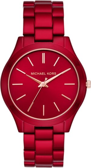 Michael Kors Slim Runway Women's Watch, Stainless Steel Bracelet Watch for Women