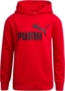 PUMA Boys’ Athletic Hoodie – Fleece Pullover Hoodie Sweatshirt with Kangaroo Pockets – Fashion Hoodies for Boys (Sizes: 8-20)