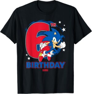 Sonic The Hedgehog Epic Sonic 6th Birthday Big Chest Logo T-Shirt