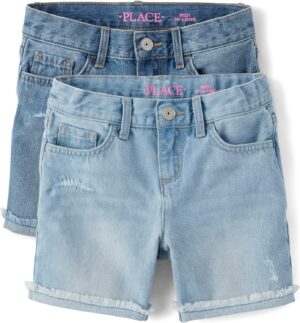 The Children's Place Girls' Denim Midi Shorts