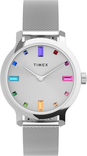 Timex Women's Transcend 31mm Stainless Steel Mesh Band Watch