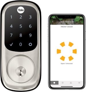 Yale Satin Nickel Assure Lock with Wi-Fi Connected Touchscreen, Smart Entry Door Lock with Digital Electronic Keypad and Back Up Key, YRD226-CBA-619