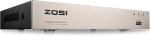 ZOSI 3K Lite 8CH CCTV DVR Recorder with AI Human/Vehicle Detection, 8 Channel 1080p H.265+ Hybrid 4-in-1 Home Surveillance Wired DVR for HD-TVI/CVI/CVBS/AHD Analog Security Camera (No HDD)