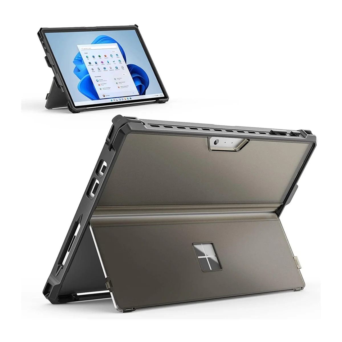 AT-Tablet Hard Case Shell for Microsoft Surface Pro 7 Plus 6 5 Pro 4 LTE, Shockproof Folio Protective Rugged