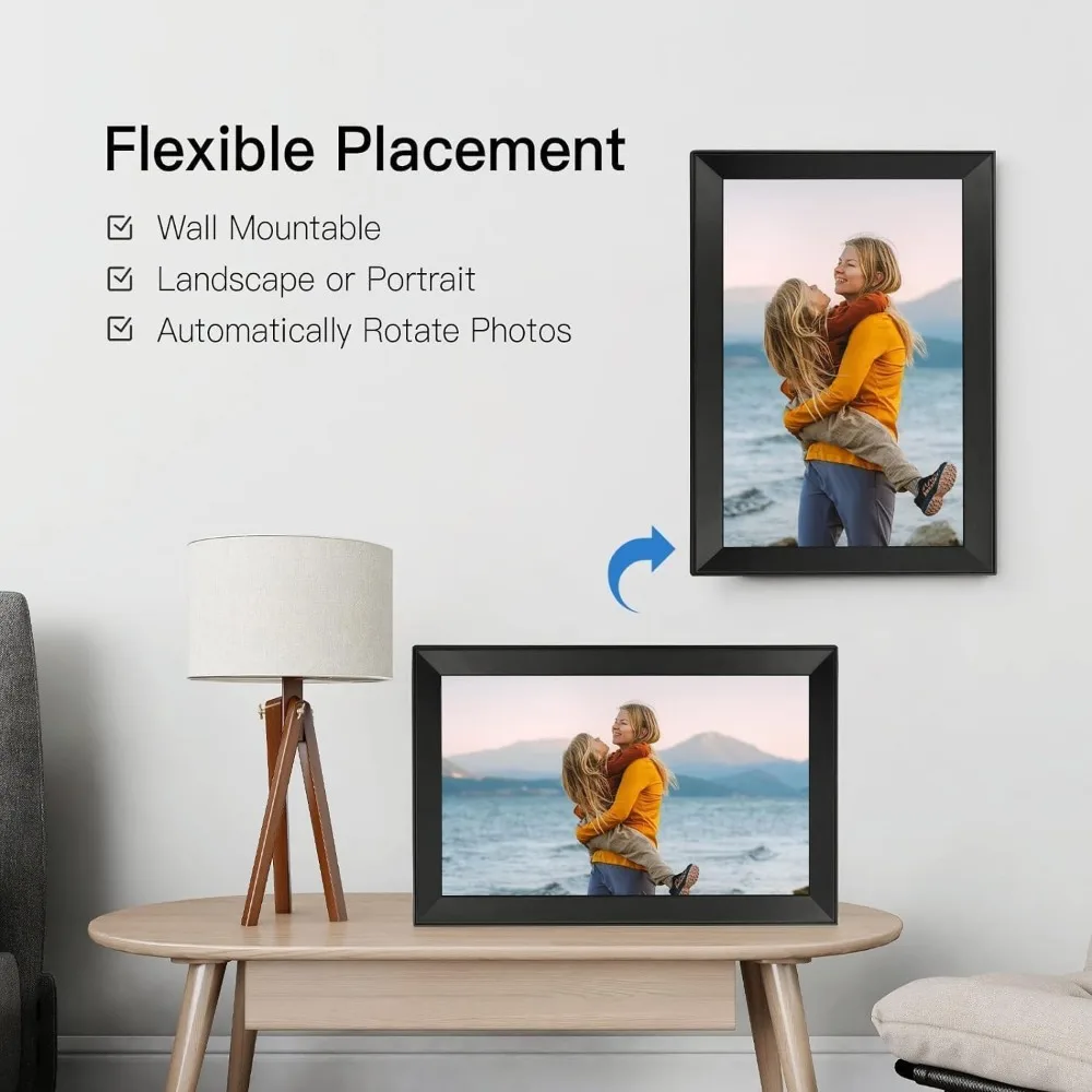 Digital Picture Frame Large WiFi Digital Photo Frame with FHD Touchscreen, Built-in 64GB Storage