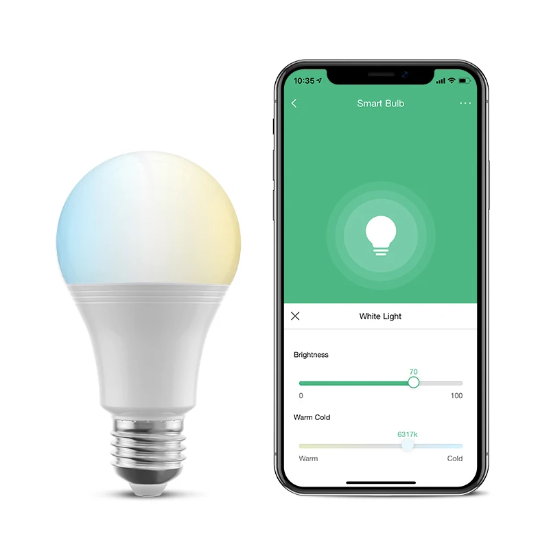 Siri Voice Control BroadLink LB27 C1 WI-Fi Smart Dimmable Warm White Light LED Bulb works with Alexa, Google Home, Yandex, IFTTT
