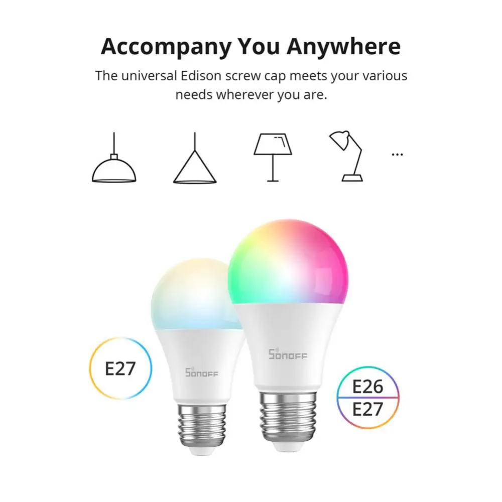 SONOFF Ewelink Wi-Fi B05-BL-A60 Smart LED Bulb Smart Home Sharing App Control Google Assistant Amazon Alexa Smartthings