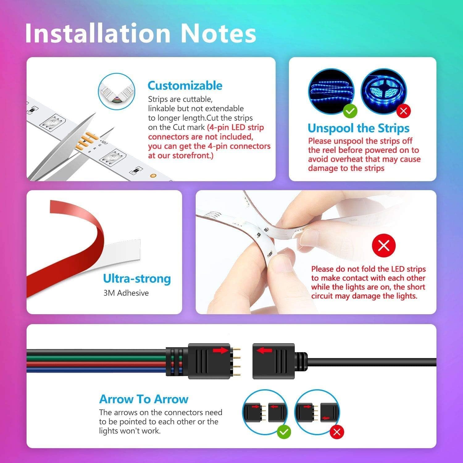 Nexillumi Led Lights for Bedroom 50ft(1 Roll of 50ft) Music Sync Color Changing Led Strip Lights Smart with Remote and App Control Built-in Mic for Party Home Room Decor Luces LED para Cuarto - Image 7