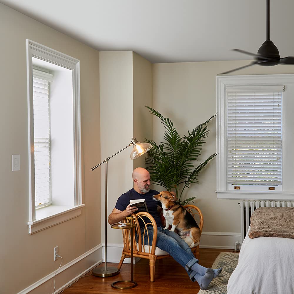 Lutron Caseta Smart Fan Speed Control Switch (Lutron Smart Hub Required), Single-Pole, PD-FSQN-WH, White - Image 6