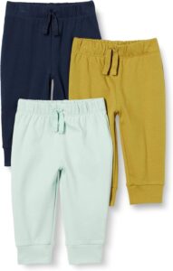 Amazon Essentials Unisex Toddlers and Babies’ Cotton Pull-On Pants, Multipacks