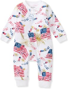 Burt’s Bees Baby Baby Boys’ Sleep and Play Pajamas, Zipped Jumpsuit