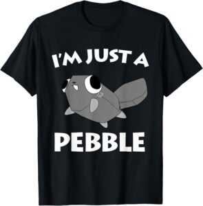 Dandy’s World Pebble | Unisex-Kids Black Cartoon T-Shirt, Small (6), Short Sleeve, Modern Cartoon, Lightweight, Mixed Fabric, Collarless, Round Neck, Imported, Birthday, Funny Shirt, Just a Pebble