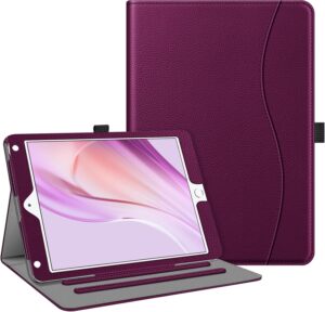 Fintie Case for iPad 6th / 5th Generation (2018 2017 Model, 9.7 Inch), iPad Air 2 / Air 1 (9.7 Inch) - [Corner Protection] Multi-Angle Viewing Stand Cover with Pocket, Purple