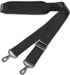 MOSISO 56 inch Shoulder Strap, Adjustable Thick Soft Universal Replacement Non-Slip Fit Padded with Metal Swivel Hooks for Laptop Shoulder Bag/Laptop Messenger Bag/Crossbody Bag, Black