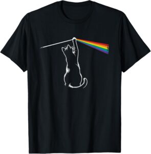 Playing with Light Cat Gift Men Kids Women Funny Cat T-Shirt