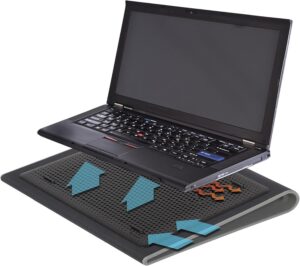 Targus 17 Inch Dual Fan Lap Chill Mat – Soft Neoprene Laptop Cooling Pad for Heat Protection, Fits Most 17″ Laptops and Smaller – USB-A Connected Dual Fans for Heat Dispersion (AWE55US)
