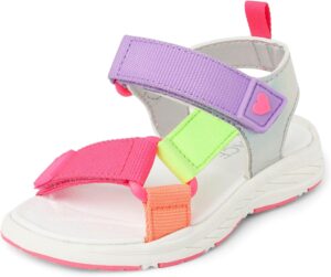 The Children's Place Girl's Baby Toddler Sporty Sandals with Adjustable Straps