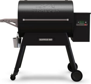 Traeger Ironwood 885 Wood Pellet Grill and Smoker, WiFi Pellet Smoker Grill with Super Smoke Mode, D2 Controller, Large 885 sq. in. Cooking Area, Outdoor BBQ Electric Pellet Smoker, TFB89BLFC