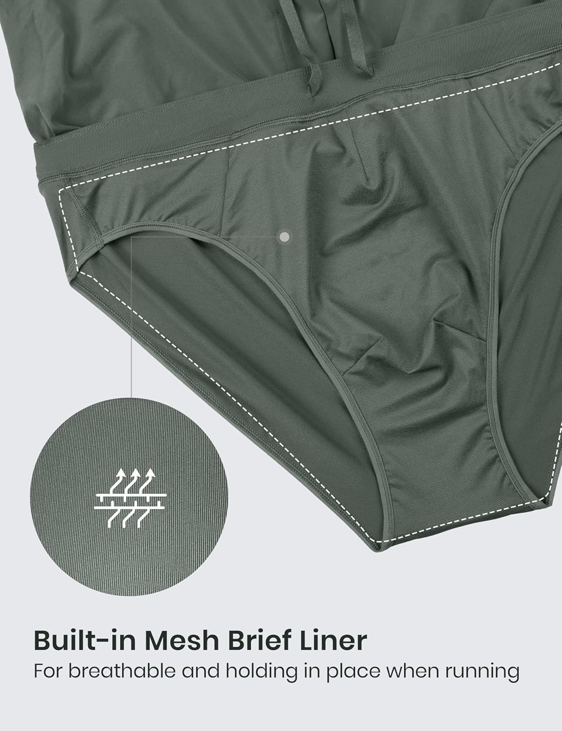 CRZ YOGA Mens Side Split Running Shorts 4'' - Quick Dry for Athletic Gym Workout with Zip Pocket and Brief Liner - Image 6