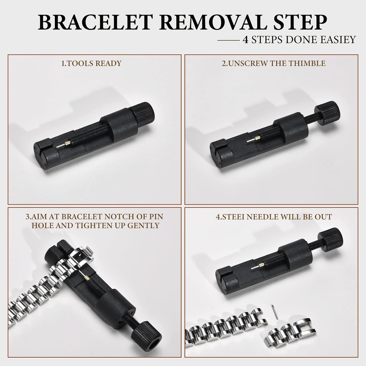 VNOX Masculine Watch Band Stainless Steel Link Bracelet Personalized Jewelry Gift for Men DAD Father Husband Boyfriend - Image 6