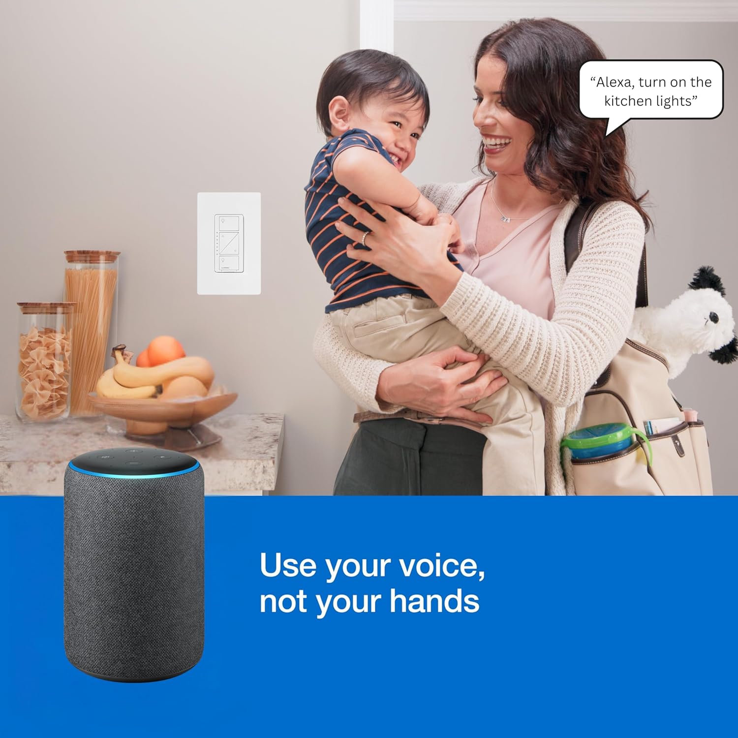 Lutron Caseta Original Smart Dimmer Switch Kit w/ Hub, with Pico Remote, Wallmount Bracket, & Smart Hub, Works with Alexa, Apple Home, Google Home, 3 Way, 150W, No Neutral Req, P-BDG-PKG1W-A - Image 5