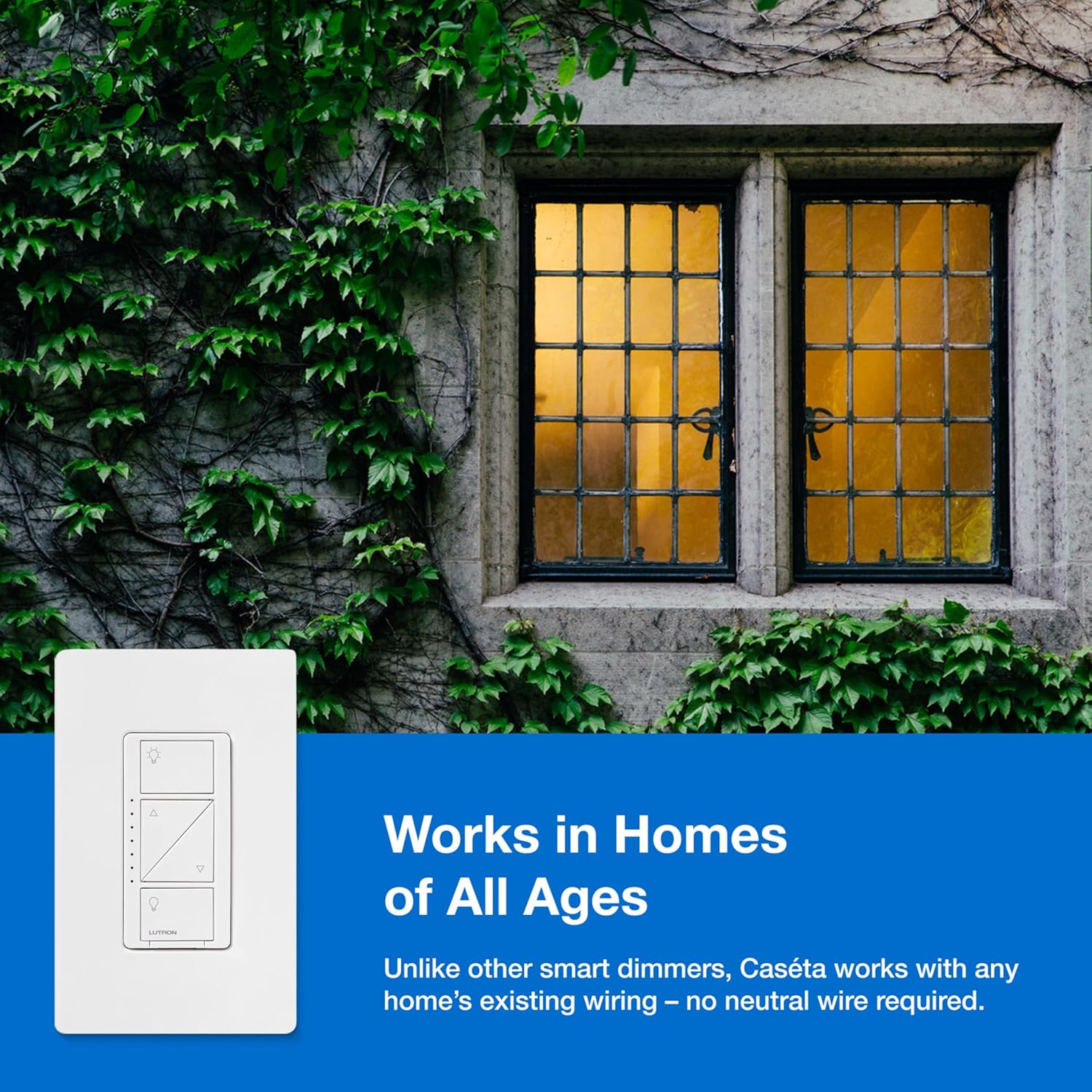 Lutron Caseta Original Smart Dimmer Switch Kit w/ Hub, with Pico Remote, Wallmount Bracket, & Smart Hub, Works with Alexa, Apple Home, Google Home, 3 Way, 150W, No Neutral Req, P-BDG-PKG1W-A - Image 8