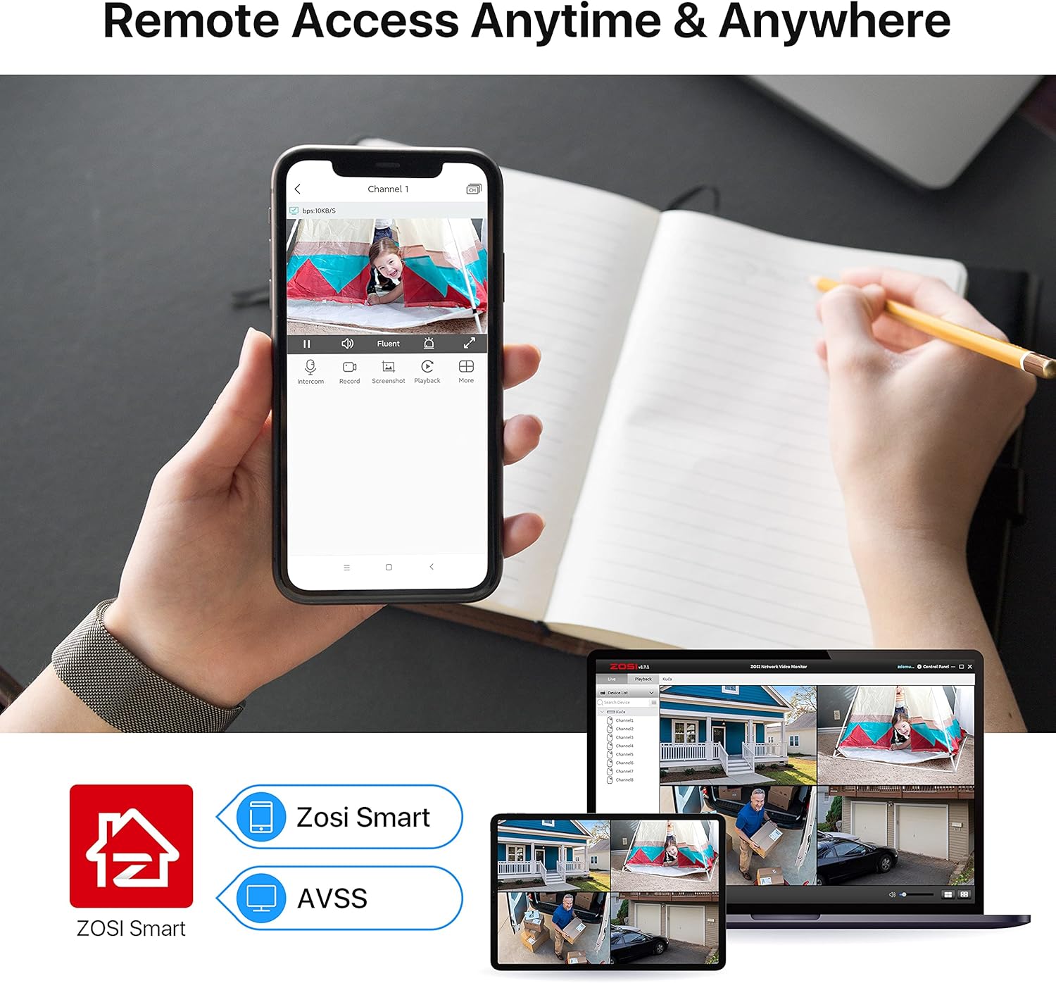 ZOSI H.265+ 8 Channel 5MP Lite 1080p CCTV DVR Recorder Without HDD, Hybrid Capability 4-in-1(Analog/AHD/TVI/CVI) Surveillance DVR for Security Camera, Remote Access, Motion Detection, Alert Push - Image 9
